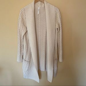 Leo and Nicole Creme Cardigan